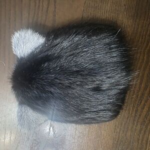 Source Unknown Black and Gray Fur Hat